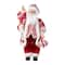 Glitzhome® 18"H Faux Fur Christmas Peppermint Santa Figurine